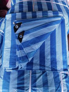 ผ้าใบ ขายถูก 10ผืนแถม 2 ผืน ผ้าฟาง สีฟ้าขาว 2×3m3*4m4*5m งกันน้ำ กันแดด คลุมสินค้า ก่อสร้าง Blue Sheet ผ้าเต็นท์