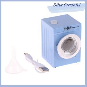 Ditur Dollhouse Miniature Washing Machine Drum Washer Laundry Model Dollhouse Decor Toy