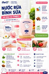 Dung Dịch Rửa Bình Sữa TheCi 300ml – Nguồn Gốc Thực Vật Acid Citric Bồ Hòn Dễ Dàng Rửa Trôi