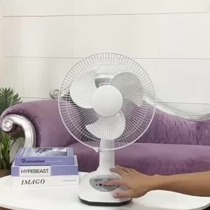 Yowxii Rechargeable Solar Desk Fan Solar Electric Fan Heavy Duty For Cooling Strong Wind Silent Fan