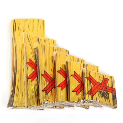 800pcs 6/8/10/12/15/20cm Metallic Twist Tie Wire Gold Sliver Sealing Twist Tie for Candy Bag Baking Lollipop Dessert Packaging Party Supplies