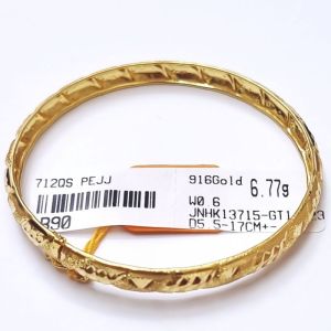 JIN JING GELANG TANGAN DEWASA EMAS 916 6.77g/9.11g