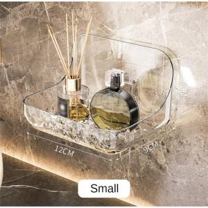 Acrylic Transparent Storage Rack Bathroom Wall Mounted Punch Free Cosmetic Storage Tray Makeup