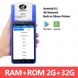 Handheld Android 8.1 POS Receipt PDA Printer Support 4G Network SIM card TF card