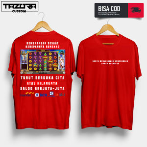 Kaos Slot Distro Murah Orijinal Keren Terlaris Kaos Viral Kaos Sablon / T-shirt Pria Atas pria Terbaru Cotton Combed 30s / Tazora custom