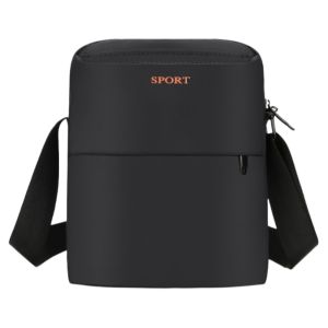 LANGJ ผ้าสีพื้น กระเป๋าสะพายข้างผู้ชาย น้ำหนักเบา ความจุขนาดใหญ่ กระเป๋าสะพายธุรกิจ ทันสมัย หลายฟังก์ชัน กระเป๋าสี่เหลี่ยมเล็ก ธุรกิจ