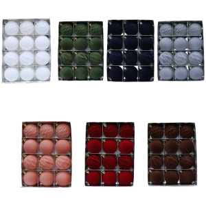 12Pieces Holiday Ornament Set Plushie Multiple Color Option For Tree And Event Styling