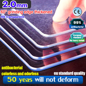 🔥2.00mm✅LMS Table Cover Transparent PVC Waterproof Heavy Duty Oil-proof Heat Resistant Anti-slip Table Cover Plastic Transparent PVC Table Cover Waterproof Transparent Table Cloth Transparent Cover Transparent Table Cover Protector Circle Clear Oval