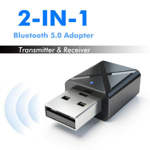 USB บลูทูธ5.0 เครื่องส่งสัญญาณ 2 ใน 1 อะไรบ้าง สำหรับรถยนต์พีซีลำโพง บลูทูธเสียง หูฟัง