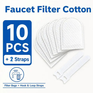 10/20/50Pcs Durable Universal Faucet Filter Cotton Anti-splash Thickened Faucet Filter with T-strap Tap Water Filter Bag for Filters Tap Water Cement Sand Rust Scale and Other Impurities
