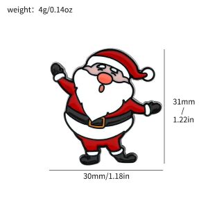 LABAICAI Christmas Christmas Brooch Fashionable Snowman Santa Claus Brooch Exquisite Creative Christmas Tree Pins New Year Pins