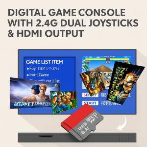 Retro Arcade Game Console Double Handle Mini Game Console HD Wireless Nautical