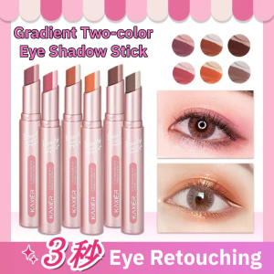 Gradient Two-Color Lazy Eye Shadow Stick Eye Retouching Stereo Gradient Shimmer Eye Shadow Pen Long-Wearing Waterproof