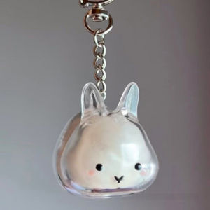 LEI ตัวจัดระเบียบอเนกประสงค์สำหรับสัตว์เลี้ยงผม SMA จี้จัดเก็บรูปทรงกระต่ายดีไซน์โปร่งใสจุได้เยอะวัสดุเป็นมิตรต่อสิ่งแวดล้อม