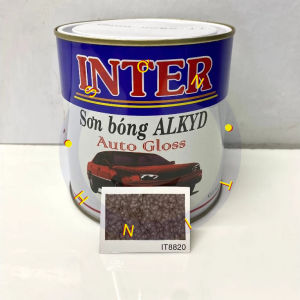 Sơn vân bông Inter sơn sần màu nâu đỏ 8820 (900gr)
