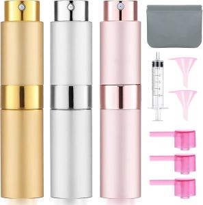 6 Pack 8ML Empty Perfume Cologne Travel Spray Bottle 6 Colors Refill Portable Cologne DispenserSprayer For On The Go For Women Men Twist Type