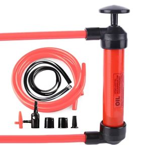 PURETEN PVC Tube Manual Fuel Pump Self Priming Air Pump Design Car Gasoline Fuel Transfer Durable with Clamp Fuel Tank Suction Pump Car Fuel Transfer