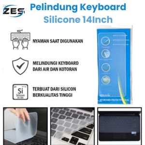 KP14 - Laptop Keyboard Protector Universal Silikon Pelindung Keyboard
