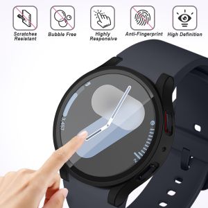 Screen Protector Case for Samsung Galaxy Watch 7 6 5 4 40mm 44mm Matte Hard PC Case+ Tempered Glass Full Protective Cover Bumper h260630