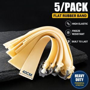 Slingshot Rubber Band Set Thick Latex Flat Bands High Elastic Durable Freeze Resistant Hunting