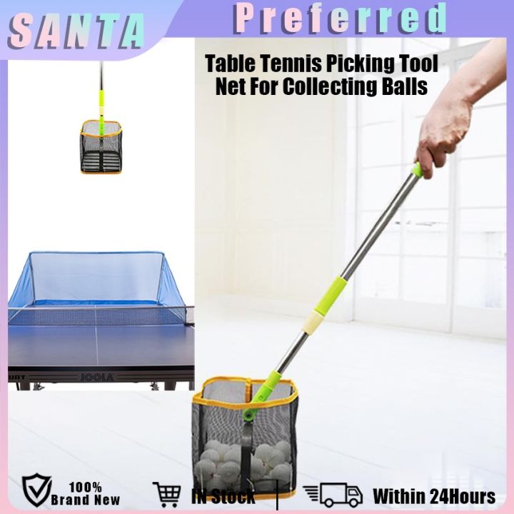 Table Tennis Ball Picker Net Aluminium Telescopic Pole/Desktop Table