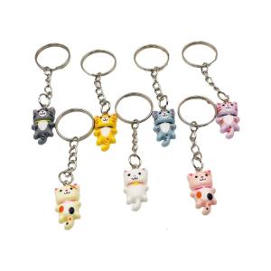Đáng Yêu Nhựa Mèo Móc Khóa Trang Trí Trọng Lượng Nhẹ Mèo Keychain Với Nhựa Thiết Kế Túi Trang Trí Cho dễ dàng mang theo