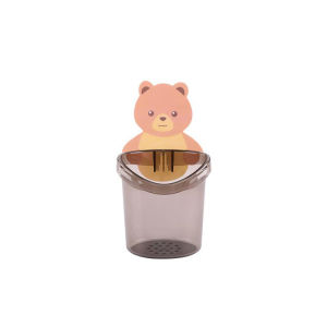 ชั้นวางของในห้องน้ำแบบติดผนัง. ลายหมีน่ารัก ไม่ต้องเจาะ ใช้งานได้อเนกประสงค์ ที่ใส่แปรงสีฟัน