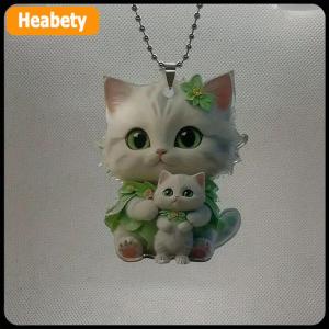 【2-3 days delivery】 Car Hanging Pendant Rearview Mirror Decoration Backpack Cat-Shaped 2D Acrylic Hanging Ornament Car Interior Decor Handmade Craft