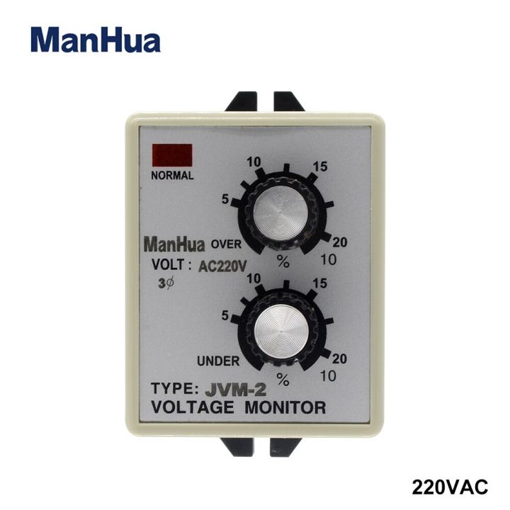 Manhua 3 Phase Ac220v Ac380 50/60hz Jvm2 Phase Monitoring Relay