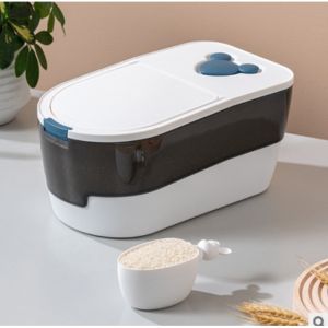 Activebae Transparent Mickey Design Rice Storage Press Pop Lid Kitchen Organizer With Scoop