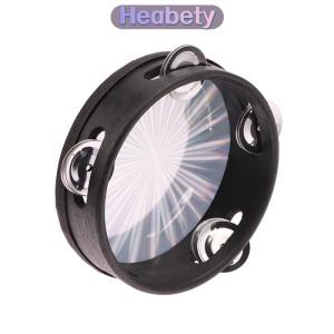 Heabety 6 8 10 inch bằng gỗ rạng rỡ Tambourine tay trống với hàng đôi leng keng nhạc cụ giáo dục