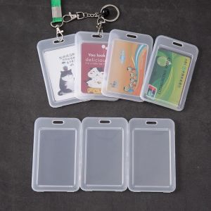 10/20/50pcs Clear ID Card PVC Card Holder Waterproof Permit Hanging Rope Card Set Bank Card set