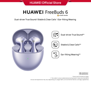 HUAWEI FreeBuds 6 | Wireless Earbuds | Dual-driver True Sound | Stable & Clear Calls