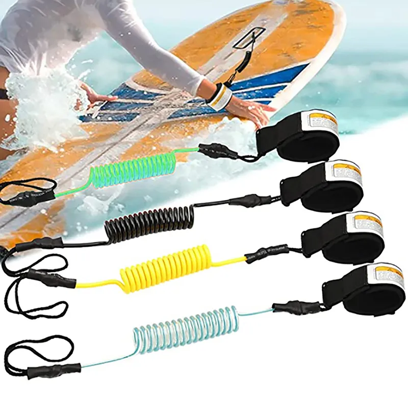 🔥🔥🔥Rowlands Coiled Surfboard Leash Surfing Stand UP Paddle Board Ankle  Leash Sup Board Foot Leg Rope Surfboard Raft Kayak Rope