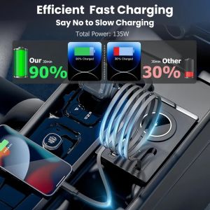 For Volvo XC60 XC90 S60 S90 V60 V90 Car Docking Station Not for 2026 Fast-Charging Magnetic Adsorption Wireless Charging Holder