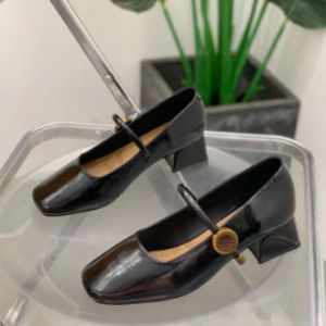 [Free Shipping] Unique Buckle Square-Toe Versatile Shoes 2026 Spring Korean-Style New Retro Single Shoes High Heels