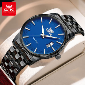 OPK Casual Watch for Mens Original Luxury Sport Waterproof Luminous Date Stainless Steel Male Watch Giveaway Box
