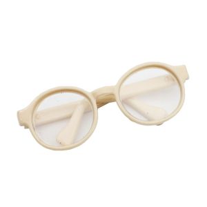 RGFV Doll Accessory Transparent Plastic Glasses Plastic Transparent Round Transparent Glasses Doll Eyeglasses Candy Color Doll Mini Glasses Kids Gift