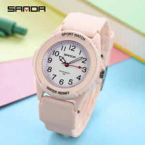 SANDA Fashion Sport Mens Watches New Top Luxury Waterproof Digital Quartz Classic Simple Letters Quality Resin WristWatch