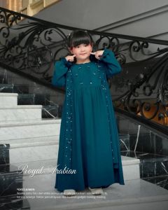 Royal Arabian Dress Kids Ceruty Payet Gamis Anak Perempuan Umur 6-8Th Viral Dress Anak Tanggung 2025