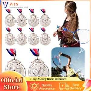 【Flagship】10Pcs Gold/Silver/Bronze Medal Award Medals Trophy Pattern Sports Rewards Metal Winner Medals for Talent Show Party Race