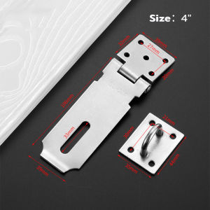 3/4/5 Inches 90/180 Degree Padlock Hasp Stainless Steel Security Door Clasp Hasp Lock Latch