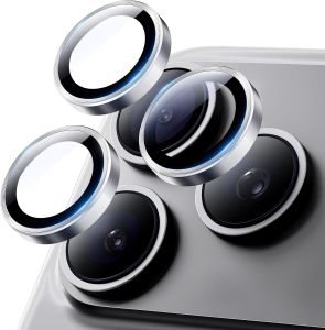8K HD Camera Lens Protector Tempered Glass For iPhone 17 Pro Max Metal Ring Camera Full Cover Film For iPhone 17 Pro iPhone 17 Air iPhone 17