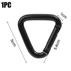 5ชิ้นห่วงเกี่ยวนิรภัยสามเหลี่ยมเดินป่าตั้งแคมป์กลางแจ้งแบบหลายอลูมิเนียมสีตัวกระเป๋าเป้สะพายหลังที่สำคัญกาต้มน้ำเครื่องมือ Essential กลางแจ้ง