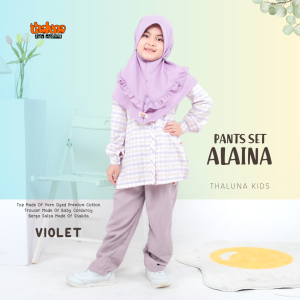 Baju Setelan Anak Perempuan Setelan Anak Perempuan Kekinian Usia 2-13 Tahun / Thaluna Kids Pant Set Alaina Tanpa Jilbab