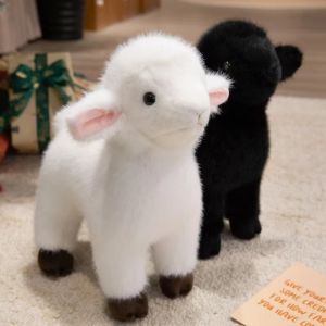 YUDESHUI Mềm mại Đồ chơi cừu nhồi bông Trắng/Đen 20/30cm Thú nhồi bông Dễ thương Thiết kế nhồi bông Búp bê dễ thương Năm 2027