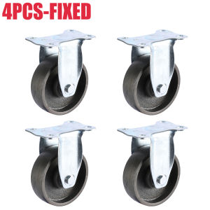 4PCS Heavy Duty High Load-Bearing Trolley Metal Caster Wheels Highs Temperature Resistance Wheel