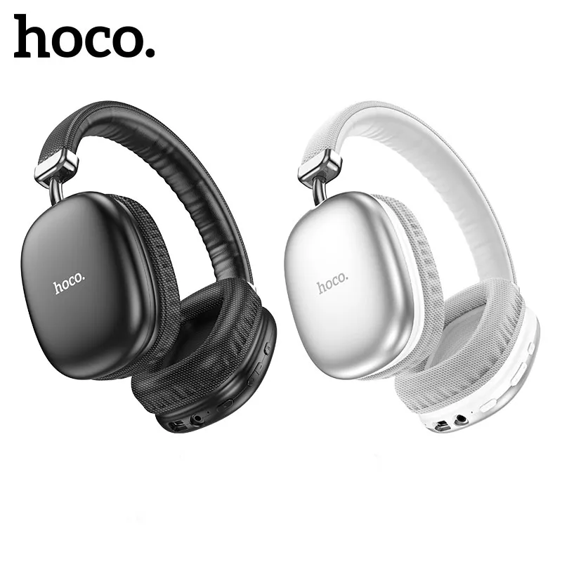 HOCO W35 Wireless Headphones Over Ear Bluetooth 5.3 40H Playtime AUX, TF  card mode Built-in Microphone Memory Foam Ear Cups, for Travel, Home Office
