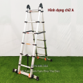 Thang nhôm rút đôi chữ A Nakata NEW, Chiều cao chữ A từ 1m9, 2m2, 2m5, 2m8, 3m2, 3m6, 4m1. Bảo hành 2 năm. 