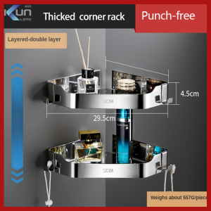 K8705b Xinkunlong hộ gia đình giá phòng tắm sáng hai lớp kệ lưu trữ 304 thép không gỉ mạnh mẽ kệ